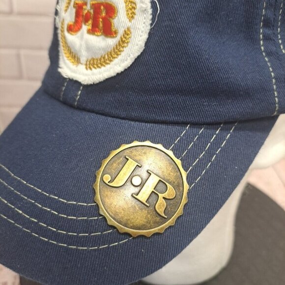 JR Cigar Men's Blue Strapback Tobacco Leaf with Bottle Opener underbill Hat Cap - Picture 2 of 9